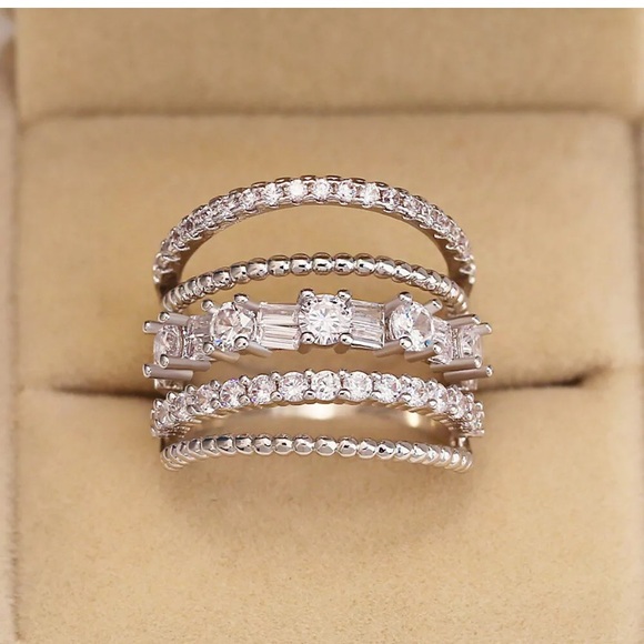 Luxury S925 ring White Sapphire - Picture 3 of 9